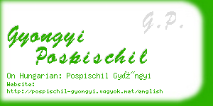 gyongyi pospischil business card